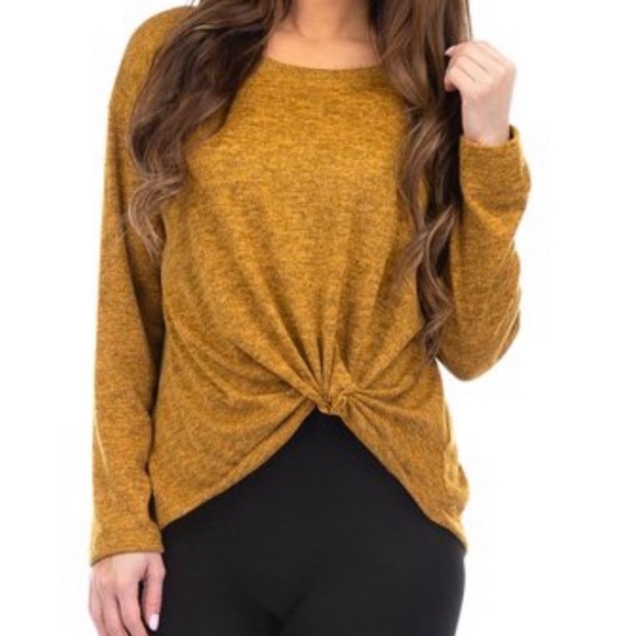 •NWT•XL-2X•MIA SUPER SOFT MARLED TWIST-FRONT SWEATER•NEW - Picture 3 of 10